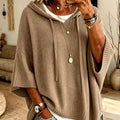 Hooded Drawstring Sweater aus Strick