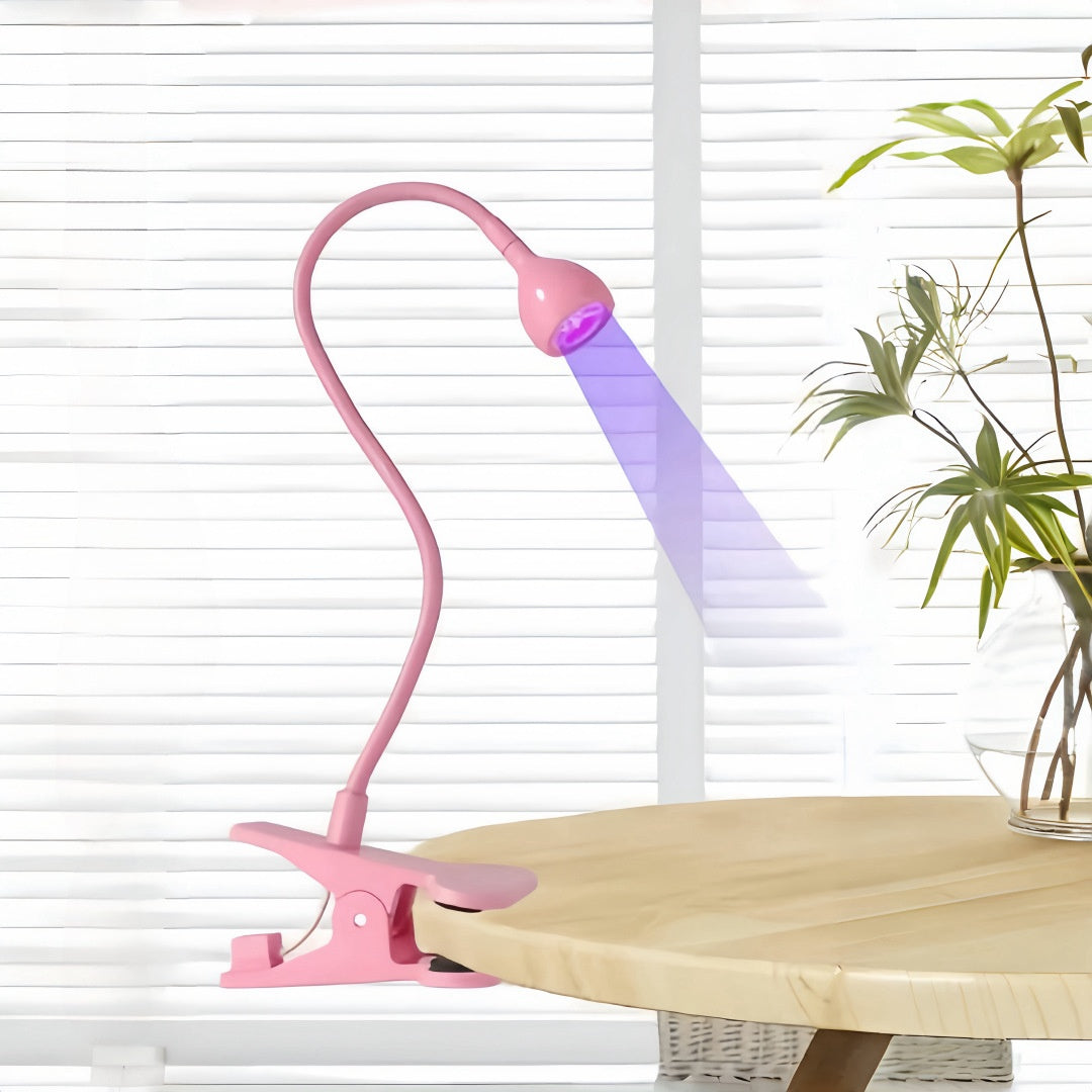 USB-Nagellampe mit Schwanenhals und Clip – Ansicht 2