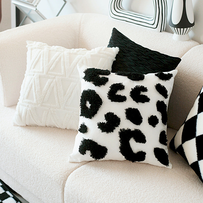 Retro Hasefell Schachbrett Sofakissen – Bild 5 | LuxeStyle