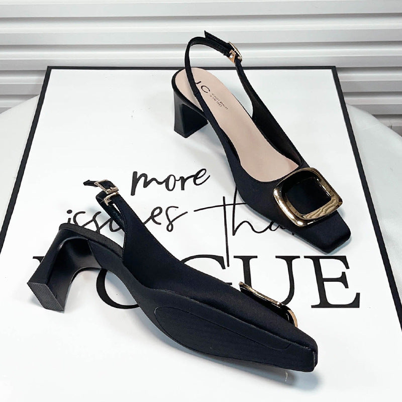 Ein-Strap High-Heeled Sandalen
