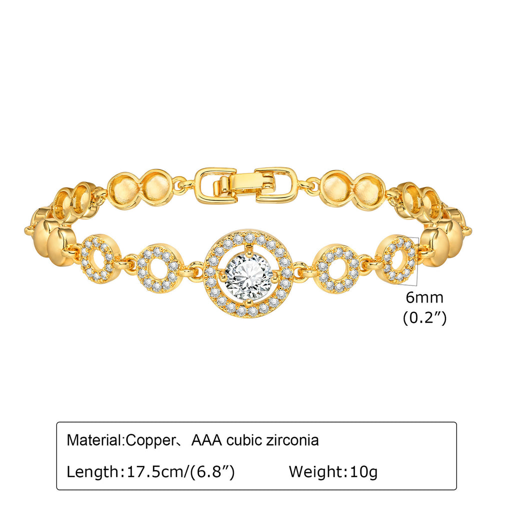 Zirkon Armband mit Blumen- und Herz-Designs