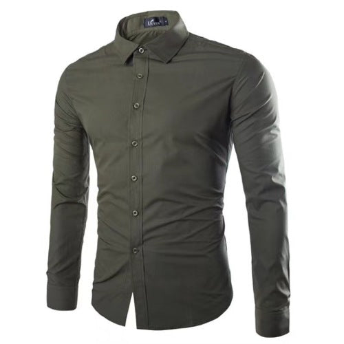 Bügelfreies Langarm-Polohemd für Herren – Bild 2 | LuxeStyle
