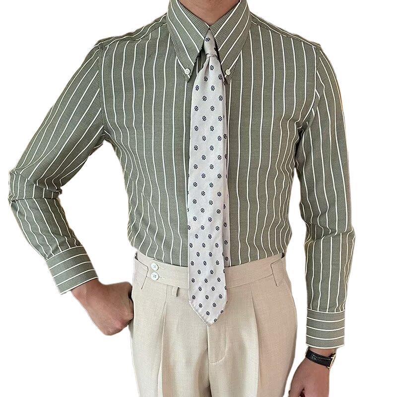 Vintage Langarmhemd mit Streifen – Bild 4 | LuxeStyle