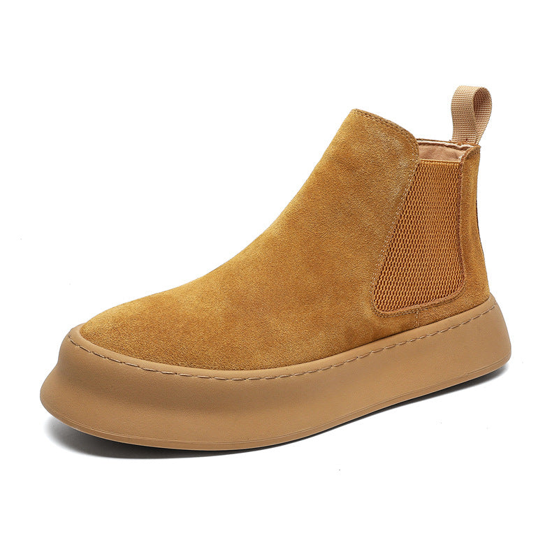 Schwarze Canvas Sneaker mit Höhe-Boost