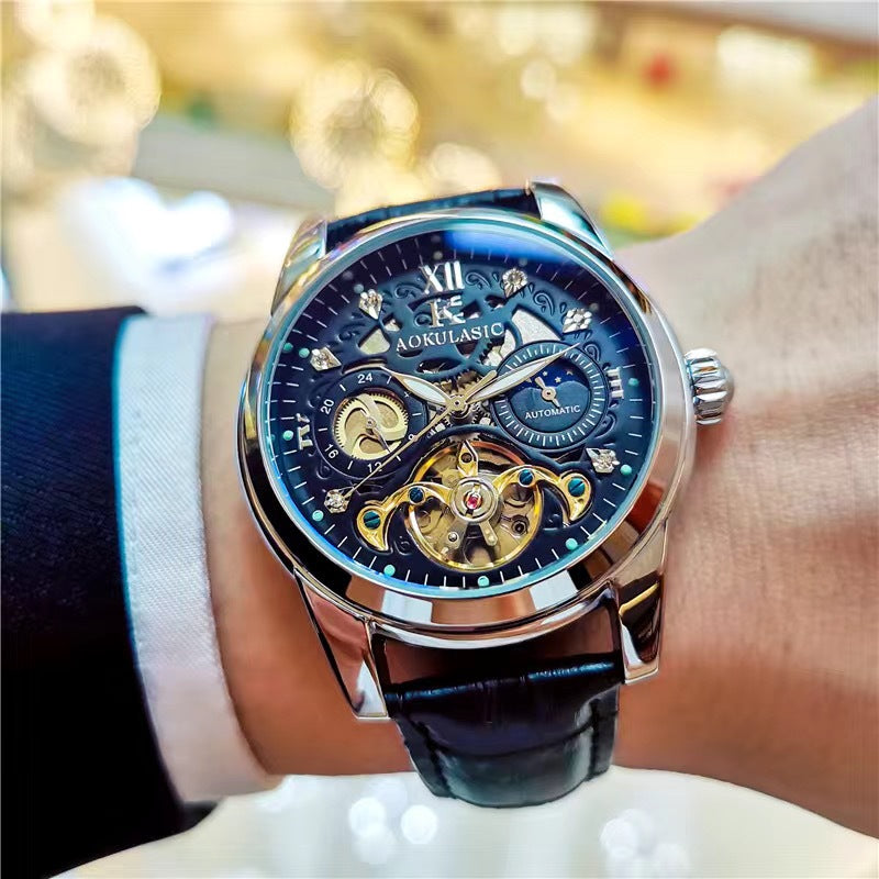 Automatische Vintage-Uhr Herren wasserdicht leuchtend