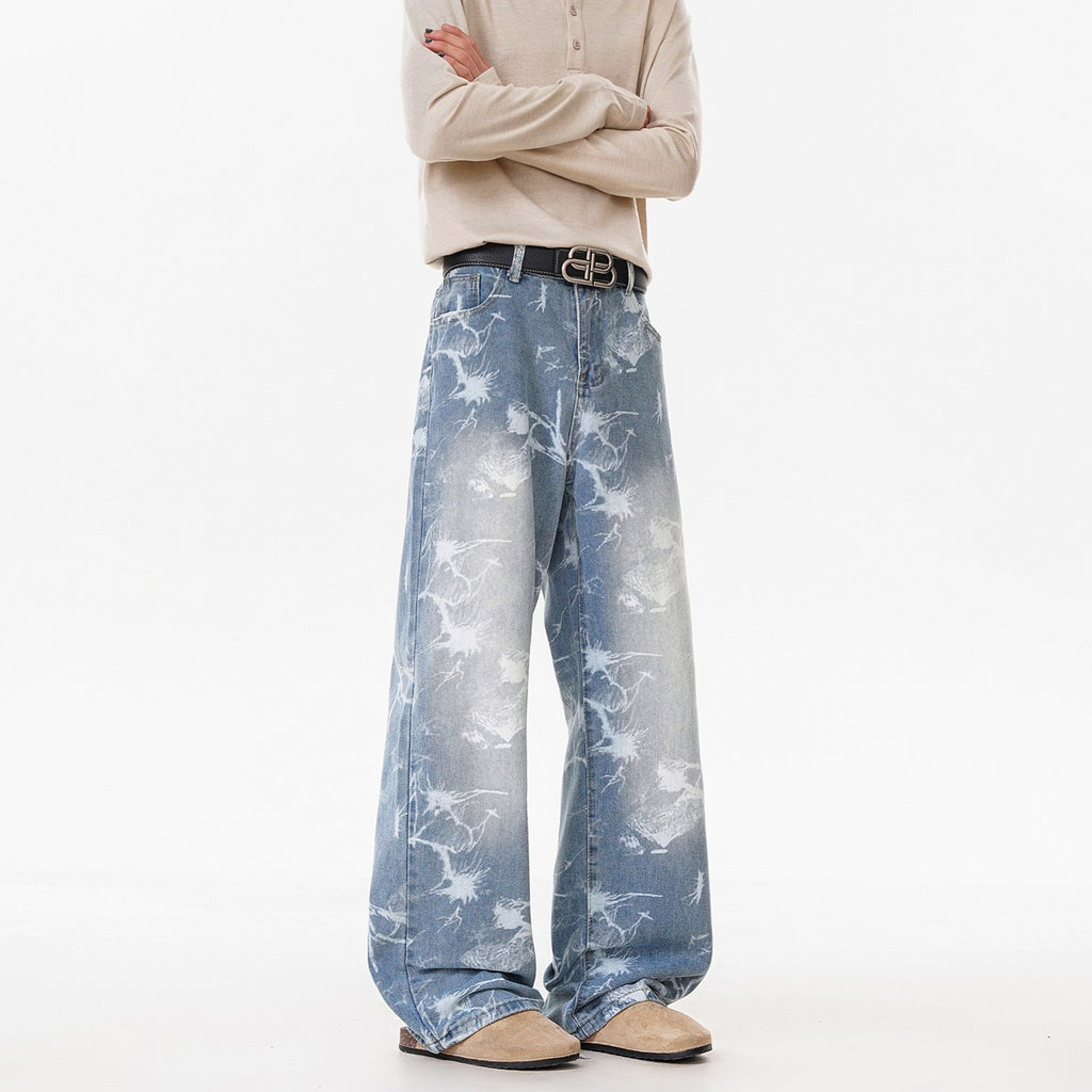 Jacquard Denim Jeans im American Style