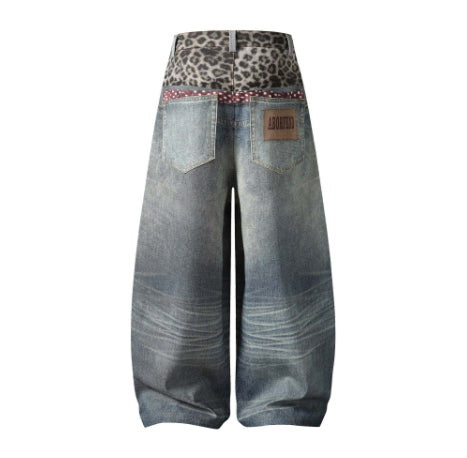 Leopard-Muster Jeans