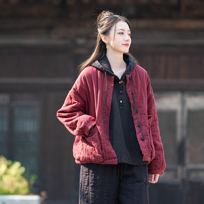 Retro Colorblock Steppjacke für Damen – Bild 6 | LuxeStyle