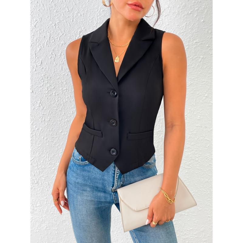 Elegante Chenille-Weste mit Streifenmuster