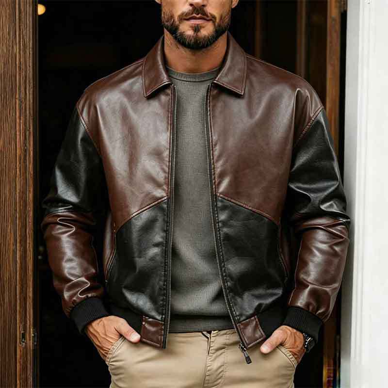 Retro-Jacke im American Style, lockerer Schnitt