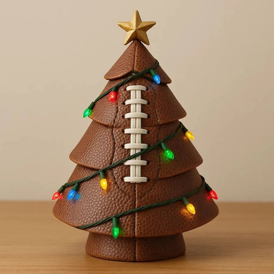 Rugby Weihnachtsbaum aus Harz 15 cm – Bild 3 | LuxeStyle