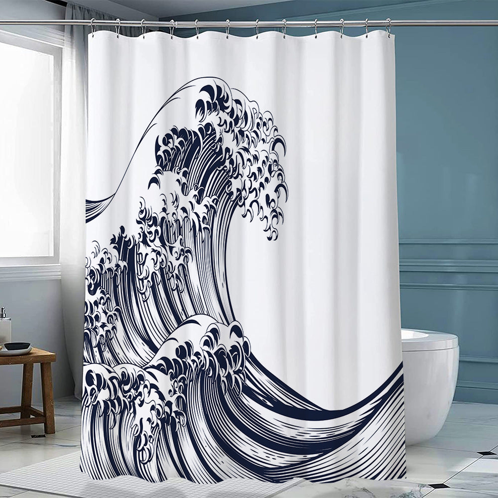 Duschvorhang Polyester mit Haken – Bild 2 | LuxeStyle