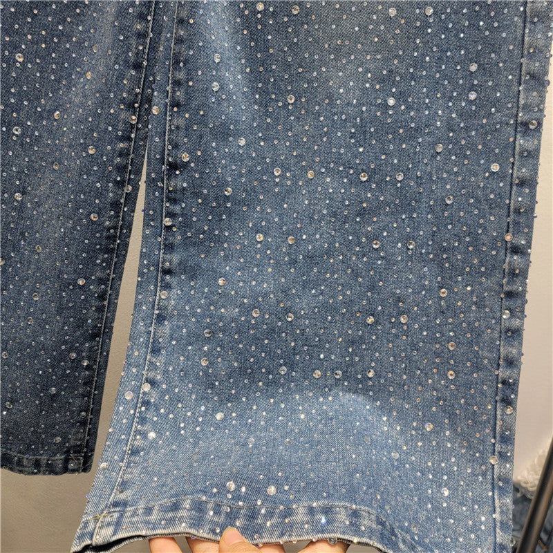 Starry Hot Rhinestone Retro Jeans