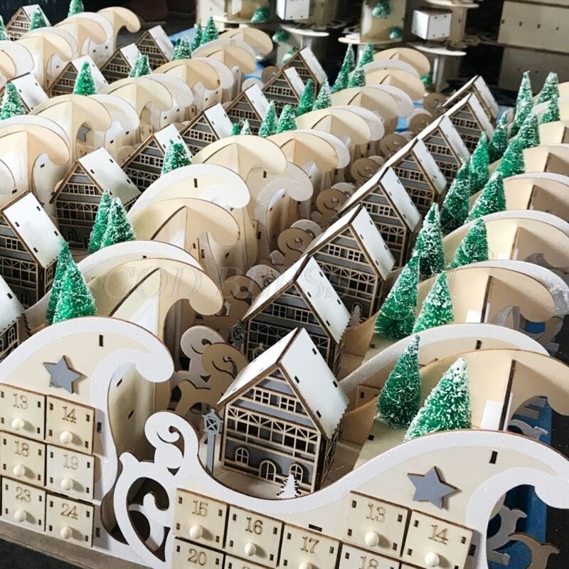 Weihnachts-Schlittenkalender aus Schima superba – Bild 7 | LuxeStyle