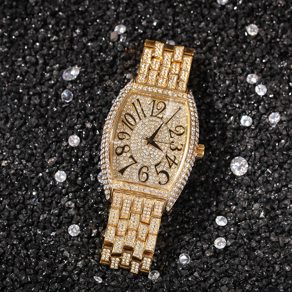 Herren Armbanduhr mit Strass-Zifferblatt – Bild 7 | LuxeStyle