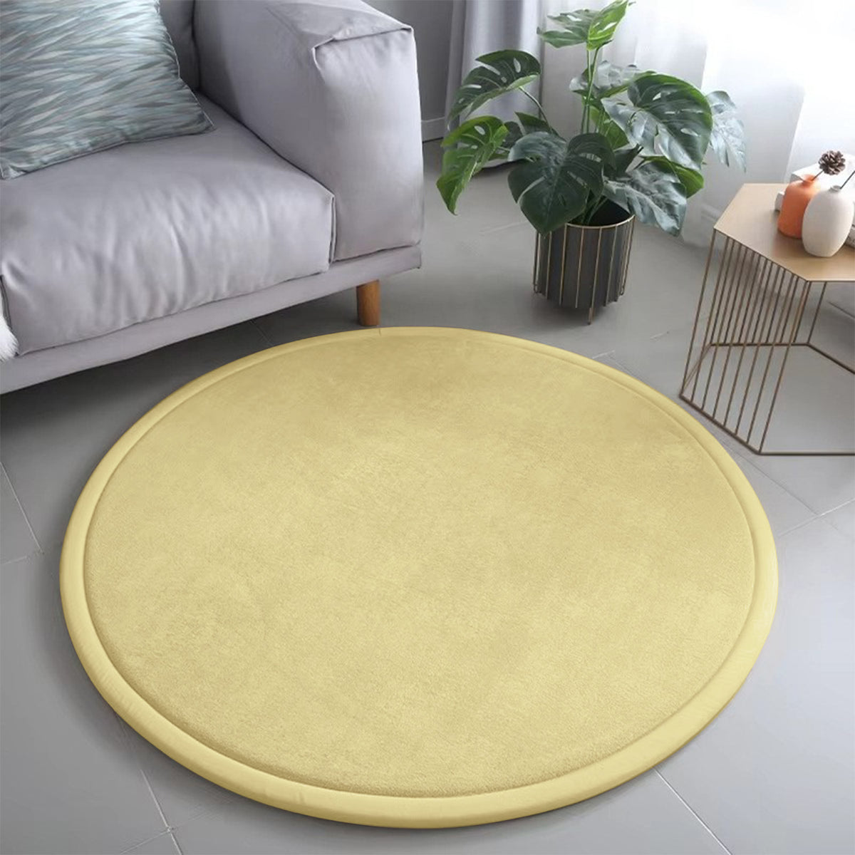 Runde, dicke Bodenmatte aus Polyester – Bild 12 | LuxeStyle