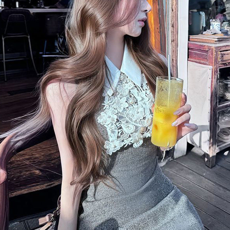 Elegantes Off-Shoulder Etuikleid mit Spitzen-Detail