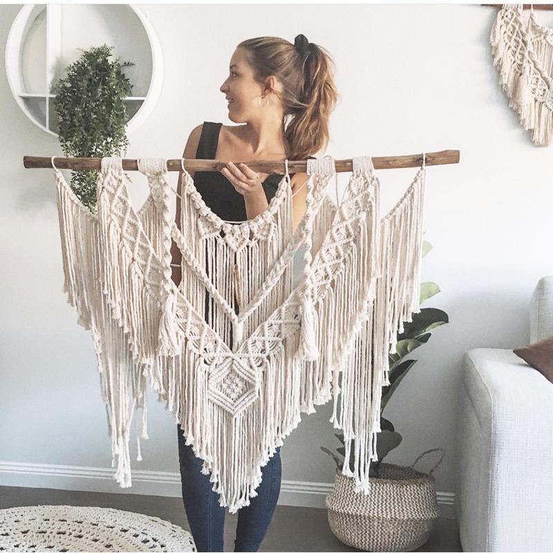 Boho Wandteppich mit Quasten