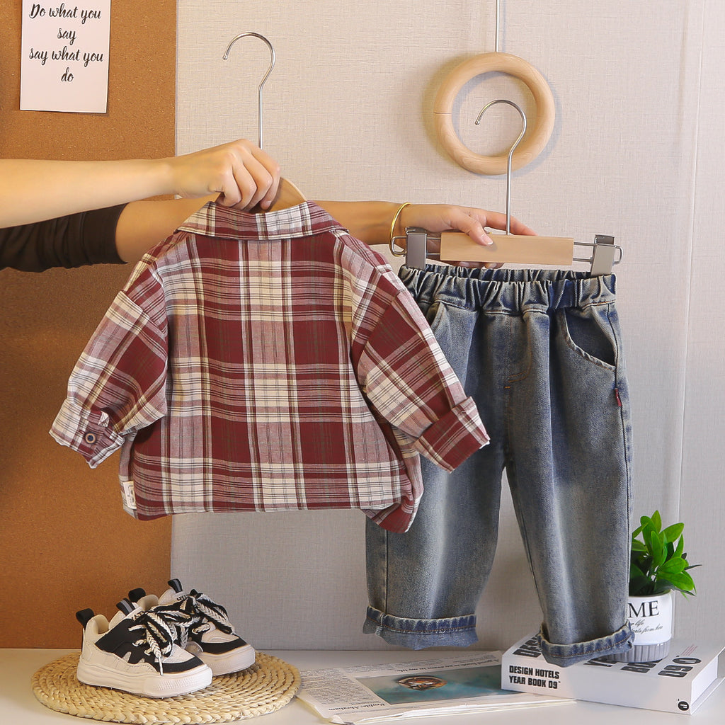 Kinder‑Set 3‑teilig in Check‑Muster · 3 Stück – Bild 4 | LuxeStyle