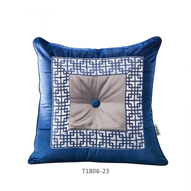 Kissenhülle «Blaue Tuschemalerei» – Bild 1 | LuxeStyle