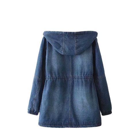 Gefütterte Jeansjacke mit Fleece-Futter