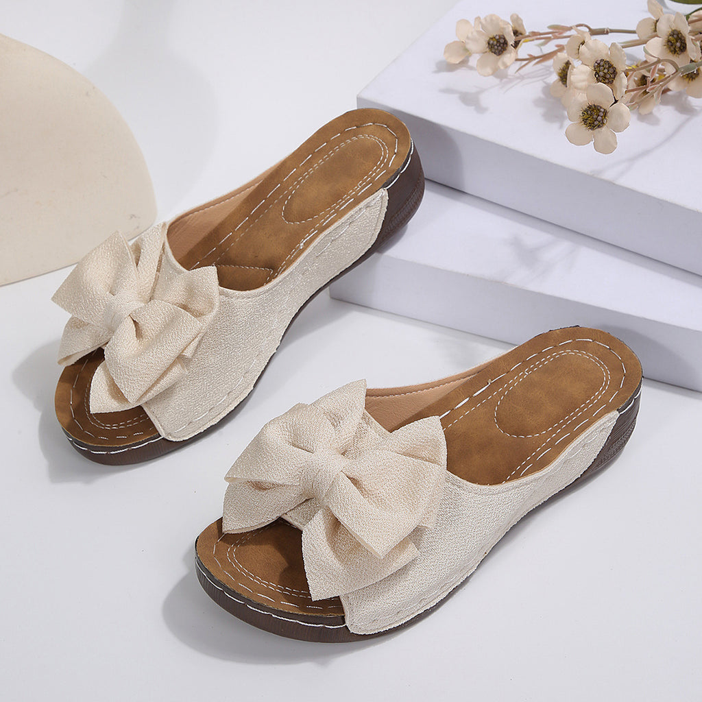 Keilsandalen mit Schleife