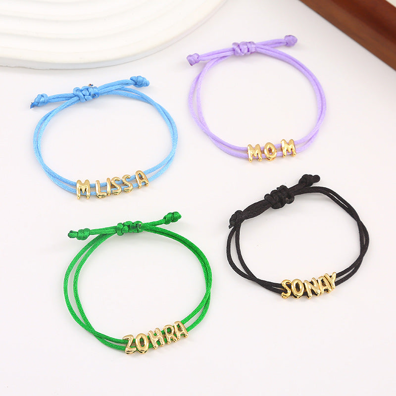 Armband mit 26 Buchstaben und geflochtenem Seil – Bild 2 | LuxeStyle