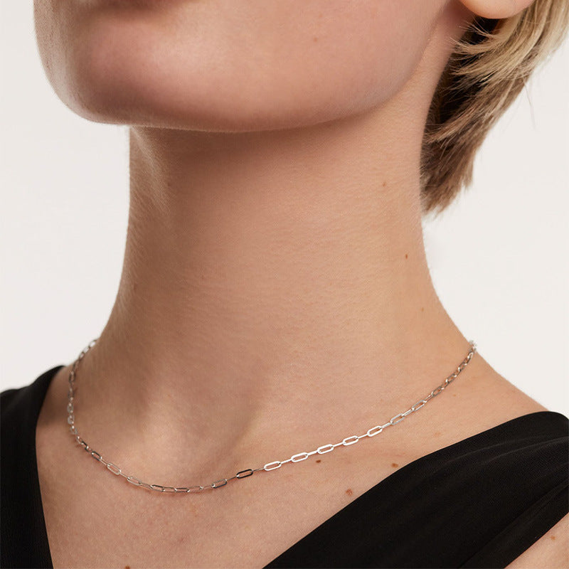 S925 Silber Halskette Minimalistische Goldkette