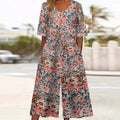 Eleganter ärmelloser Jumpsuit mit Print – Bild 1 | LuxeStyle