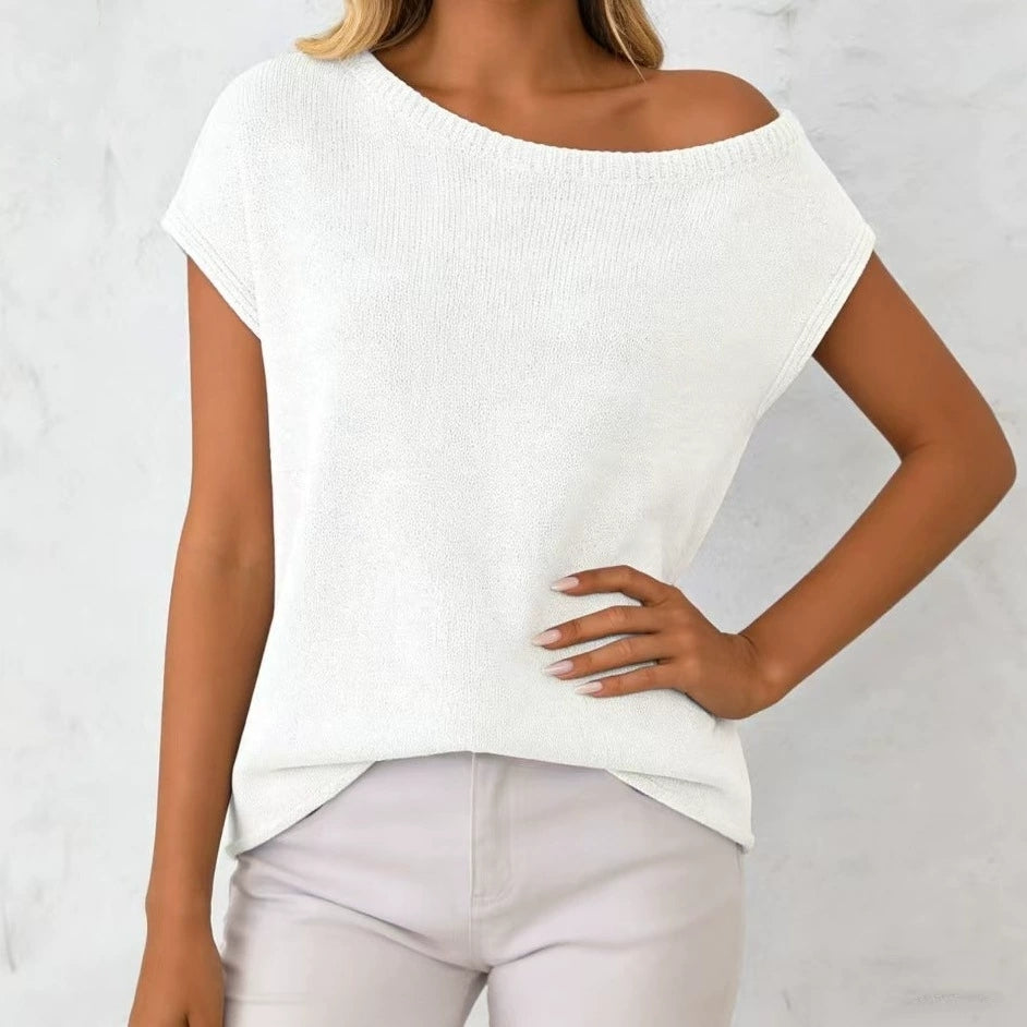 Einfarbiger Vielseitiger Pullover mit schlankmachender Passform