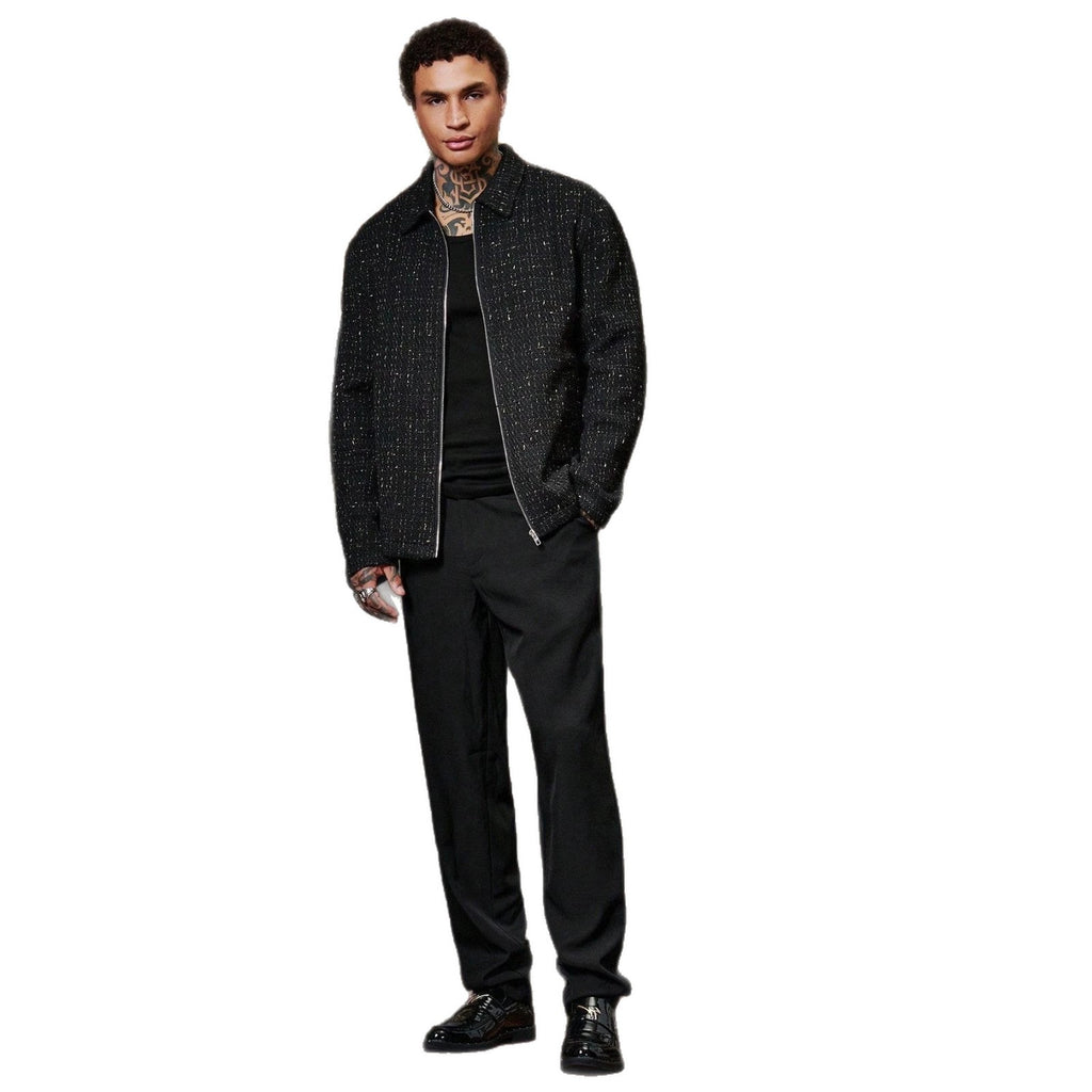 Herren Lapel-Reissverschluss Jacke