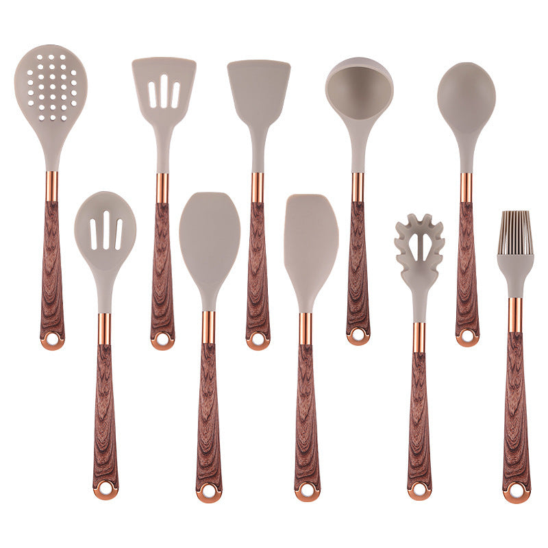 Silikon Küchenhelfer-Set mit Holzgriff – Bild 4 | LuxeStyle