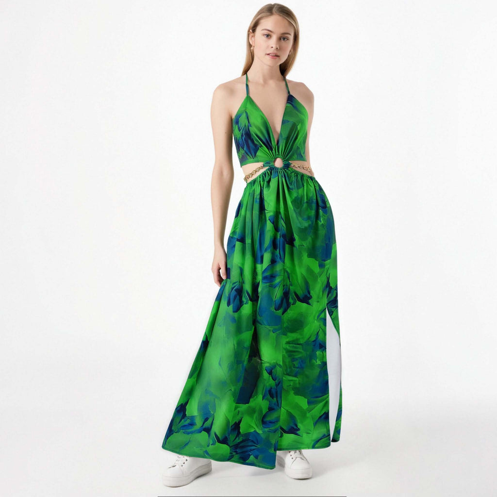 Damen Maxikleid mit Print – Bild 7 | LuxeStyle