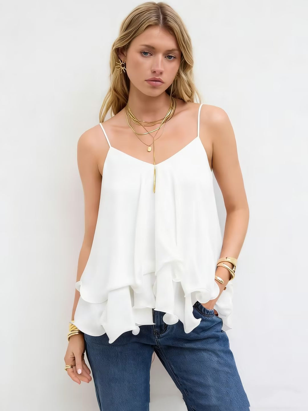 Damen Carmen-Top mit Rüschenträgern – Bild 6 | LuxeStyle