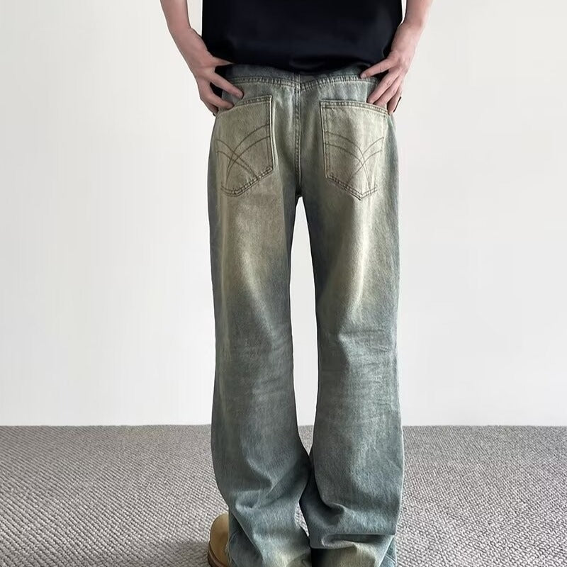 Herren Vintage Distressed Bootcut Jeans