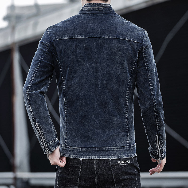 Corduroy-Jeansjacke für Herren mit Kaninchenhaar