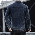 Corduroy-Jeansjacke für Herren mit Kaninchenhaar