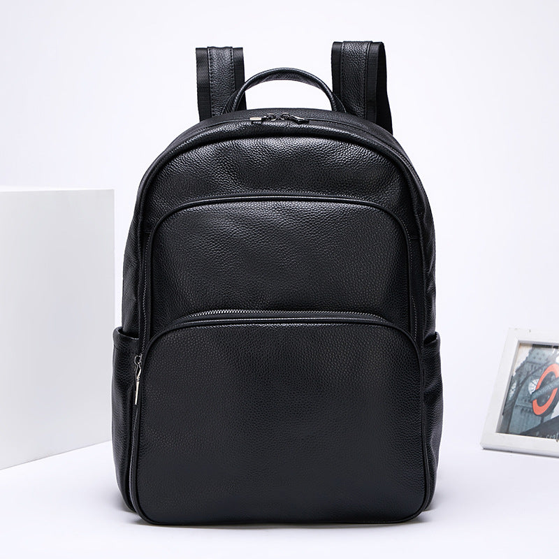 Schwarzer Lederrucksack für Männer und Frauen – Bild 2 | LuxeStyle
