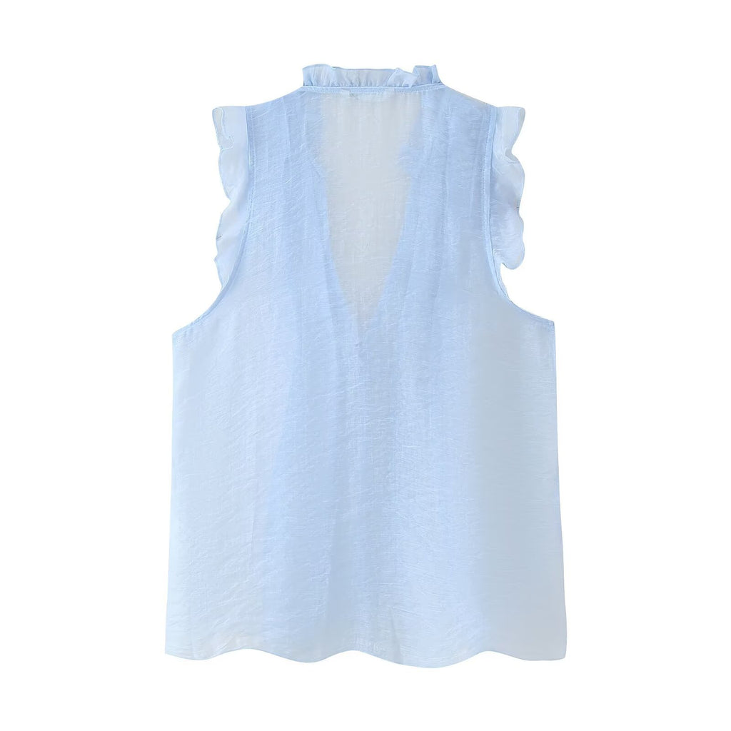 Elegantes V-Neck Top mit Rüschen