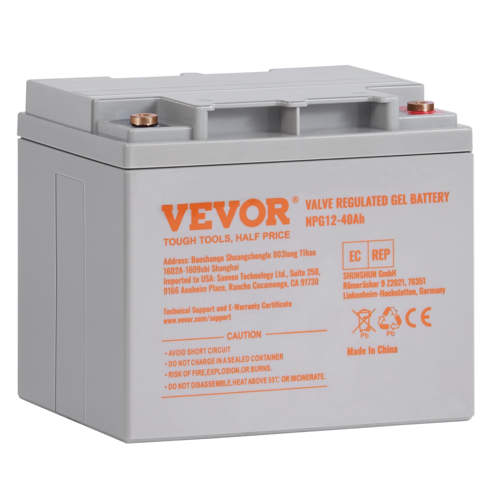 12V 40Ah AGM Deep Cycle Batterie