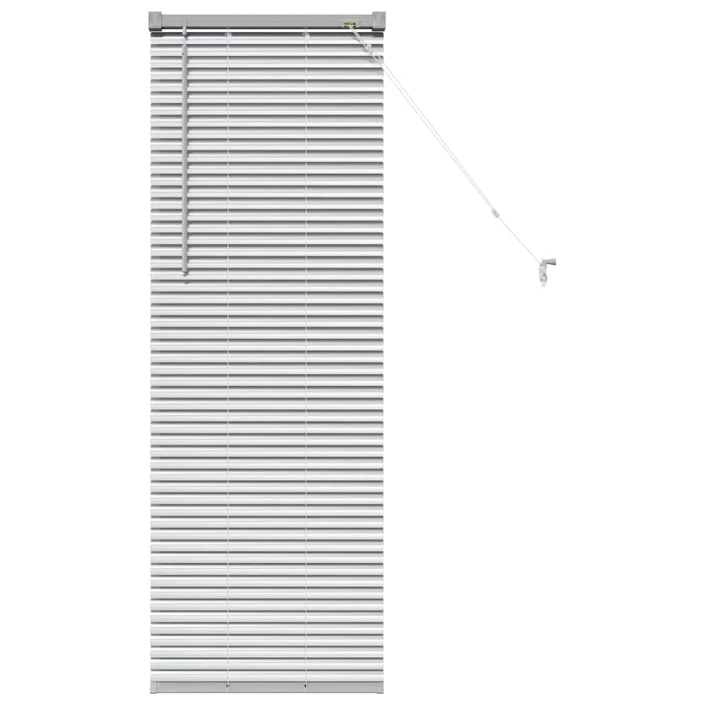 Fensterstore mit Vorhängen, Silber