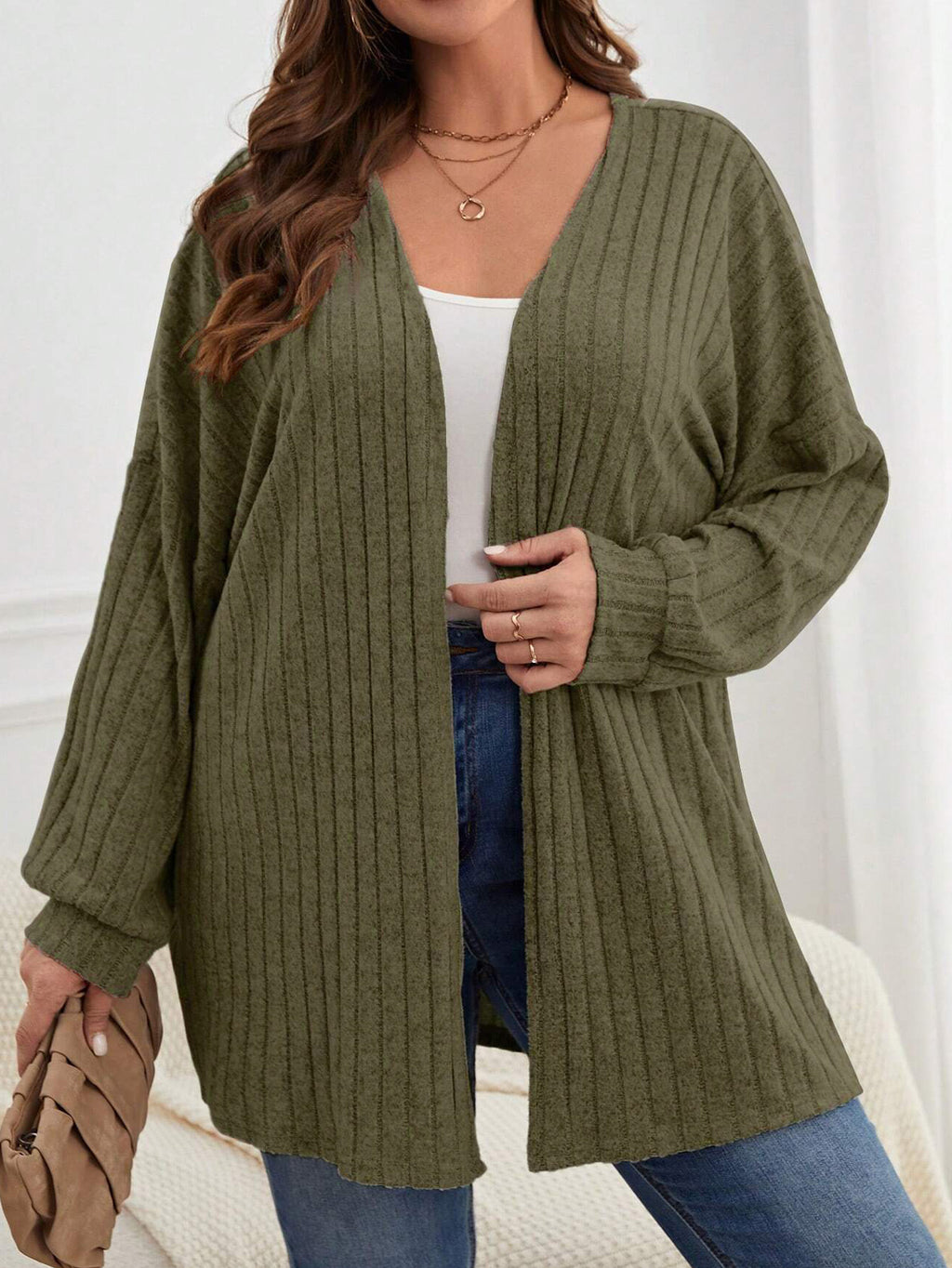 Lockere Strickjacke