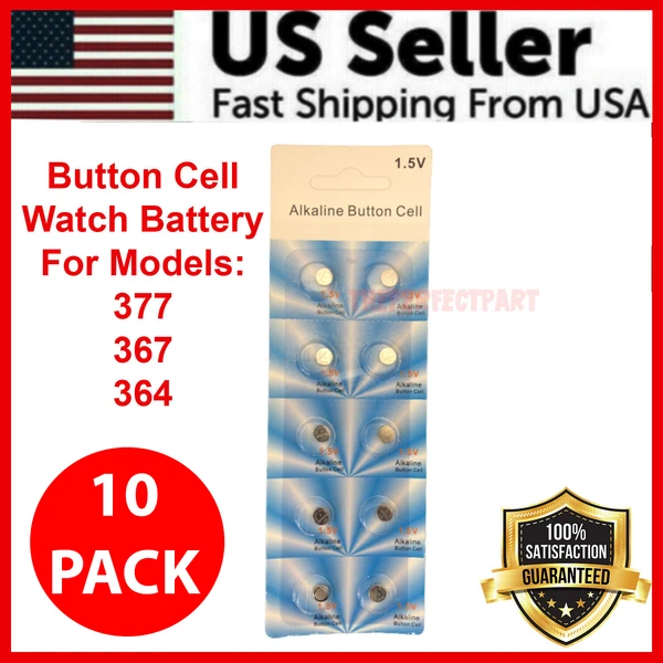 10er Pack Silberoxid-Knopfzellen SR626SW