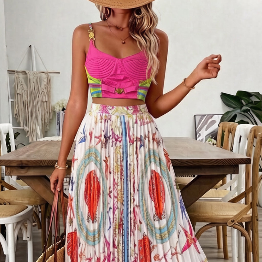 Romantisches fliessendes Strandkleid-Set