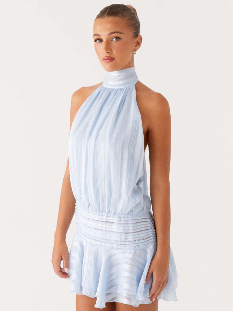 Halterkleid mit Rückenausschnitt und Schleife – Bild 3 | LuxeStyle