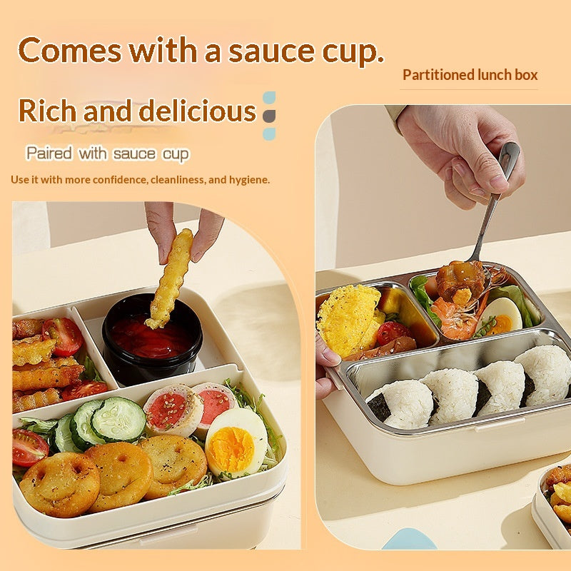 Bento Box Edelstahl 3 Fächer für Kinder