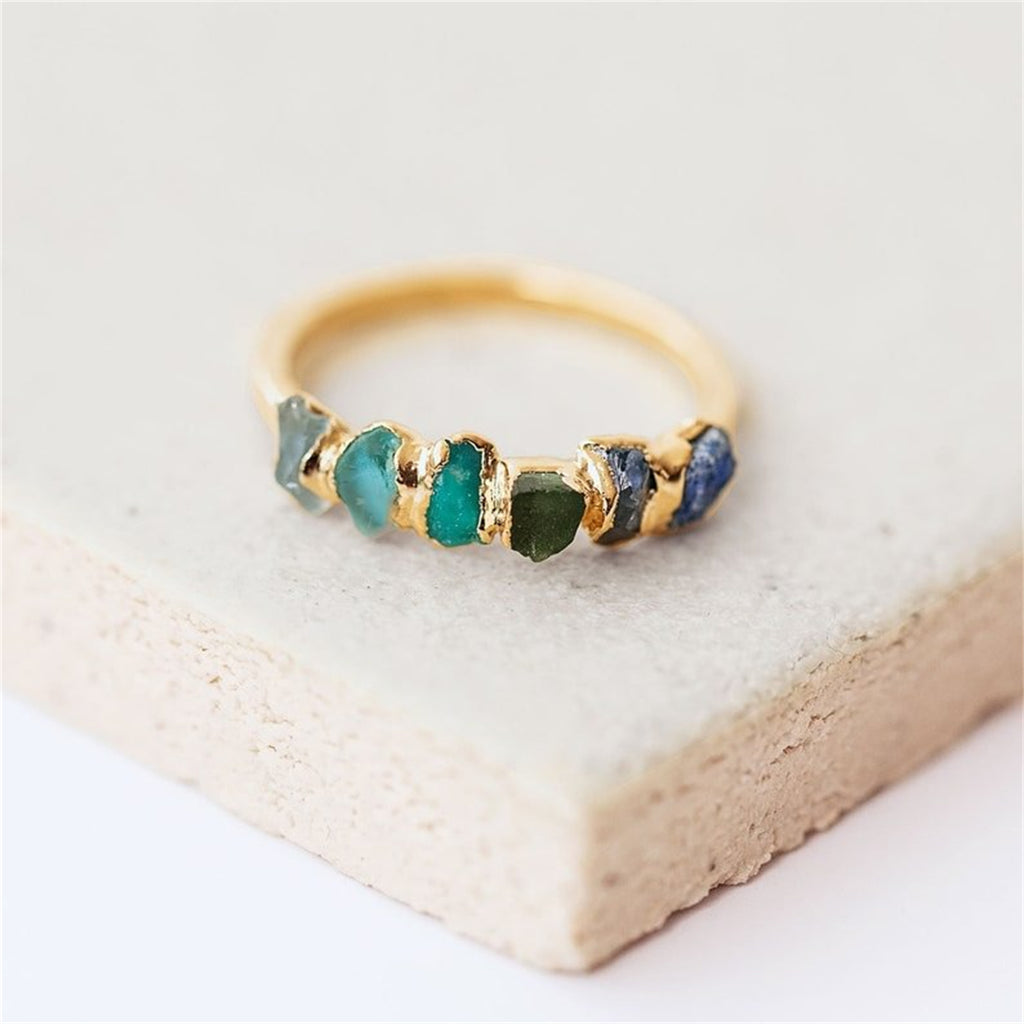 Muttertags-Ring mit Rohstein