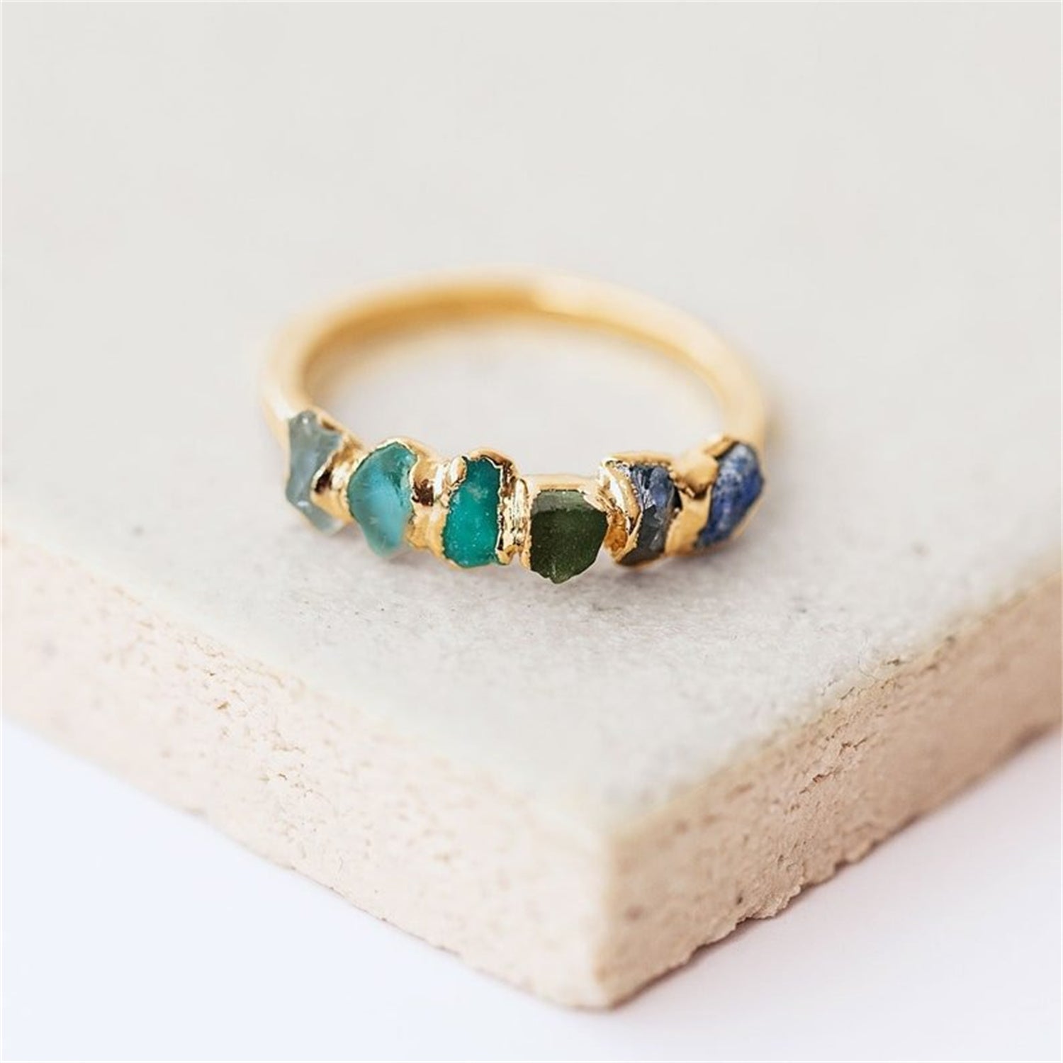 Muttertags-Ring mit Rohstein