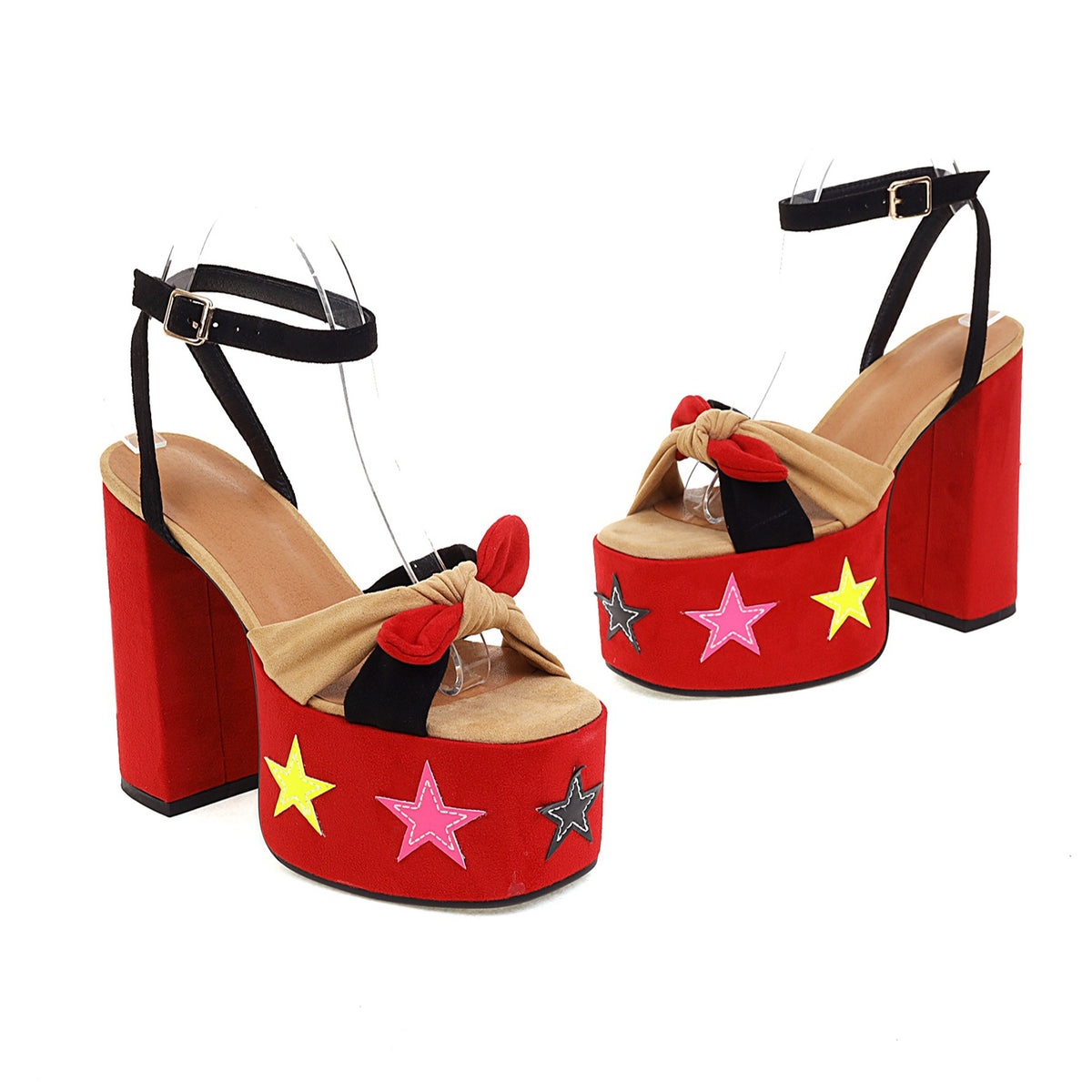 Chunky Plateau High Heel Sandalen | LuxeStyle