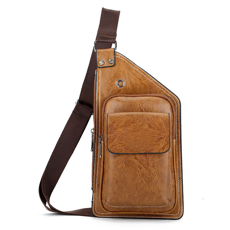 Brusttasche aus PU-Leder mit Reissverschluss – Bild 3 | LuxeStyle